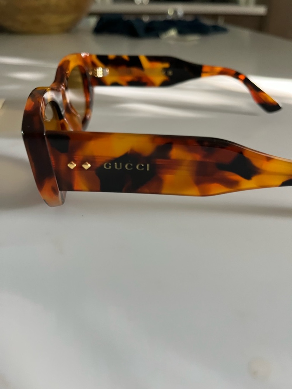 Gucci Women’s Tortoiseshell Sunglasses - Brown Lenses. GG1215S Havana Brown OS - Picture 6 of 6